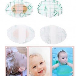 20 Adet Bebek Banyo Havuz Kulak Bandı -Şeffaf Su Geçirmez Yapışkanlı Bant Kuaför Bandı