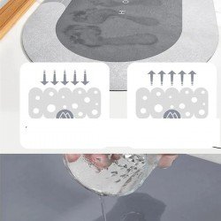 Sihirli Su Emici Kaydırmaz Banyo Paspası Banyo Ayak Matı Sihirli Su Emici Kaydırmaz Banyo Paspası Banyo Ayak Matı