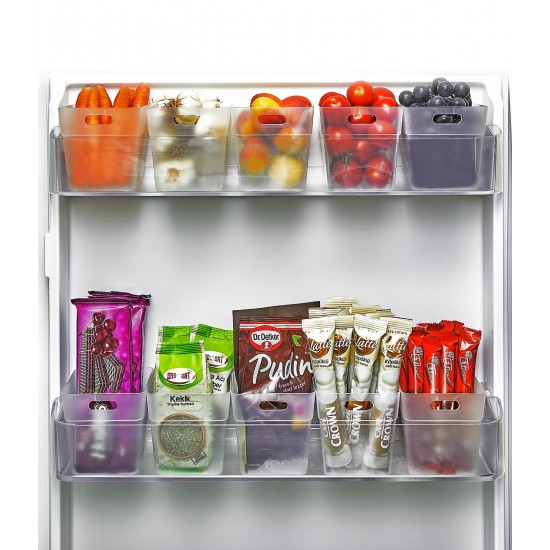 6 lı Buzdolabı İçi Mini Düzenleyici Kutu Organizer - Buzdolabı Kapak Düzenleyici