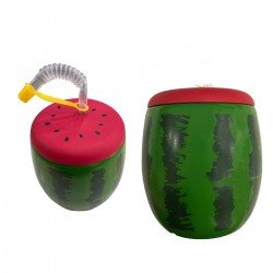 Karpuz Tasarımlı Pipetli Suluk 900 ML Karpuz Tasarımlı Pipetli Suluk 900 ML