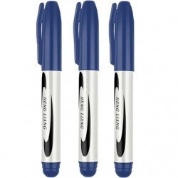 3 Adet Mavi Koli Kalemi - Çuval- Tahta Kalemi