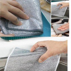 3 Adet Çok Fonksiyonlu Çizmeyen Tel Bulaşık Bezi Bulaşık Havlusu Bulaşık Temizlik Ovma Bezi