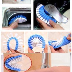 Bükülebilir Esnek Kenar Köşe Lavabo Temizleme Fırçası Banyo Mutfak Fırçası Bükülebilir Esnek Kenar Köşe Lavabo Temizleme Fırçası Banyo Mutfak Fırçası