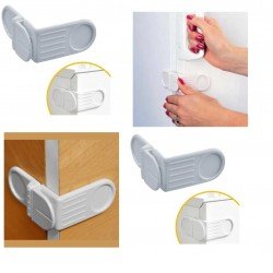 Bebek Çocuk Güvenlik Çekmece ve Dolap İçin Kendiliğinde Yapışkanlı Vidasız Köşe Kapak Kilidi Bebek Çocuk Güvenlik Çekmece ve Dolap İçin Kendiliğinde Yapışkanlı Vidasız Köşe Kapak Kilidi