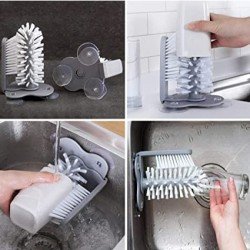 Vantuzlu Elde Bulaşık Yıkama Fırçası Vantuzlu Elde Bulaşık Yıkama Fırçası