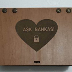 Aşk Bankası Ahşap Hediye Kutusu Sevgiliye Hediye Aşk Bankası Ahşap Hediye Kutusu Sevgiliye Hediye