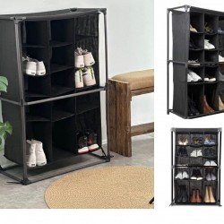 Ayakkabı Rafı - 15 Bölmeli Kumaş Ayakkabı Dolabı Ayakkabı Rafı - 15 Bölmeli Kumaş Ayakkabı Dolabı