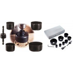 11 Parça Panç Seti Ağaç Kesme Testere Matkap Ucu Takımı Alçıpan Tavan Kesme