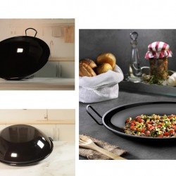 Wog Tipi Derin Sac Kavurma Tavası - Kamp - Piknik için 28 Cm Emaye