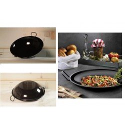 Wog Tipi Derin Sac Kavurma Tavası - Kamp - Piknik için 28 Cm Emaye