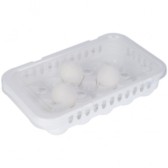 Hijyenik Yumurta Saklama Kabı 15 Bölmeli Kapaklı