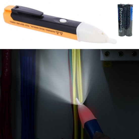 Elektrik Kaçak Dijital Kontrol Kalemi Cihazı -Dedektörlü Temassız Işıklı Kablo Voltaj Test