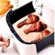 100 LÜ Deliksiz Düz Kare Air Fryer Pişirme Kağıdı Tek Kullanımlık Hava -Yağ Geçirmez Yapışmaz Kağıt