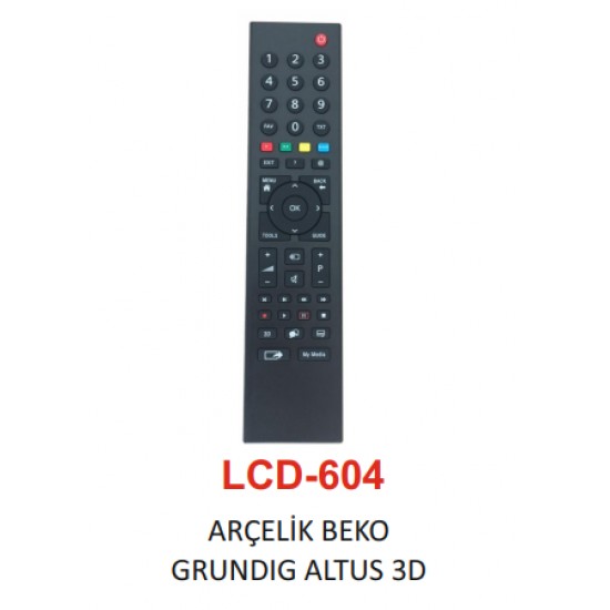 Arçelik - Beko - Grundig - Altus 3D Tv Kumandası - LCD 604