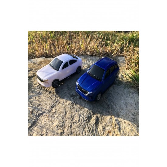 Togg Çek Bırak Oyuncak Araba - 2li Set Mavi - Siyah