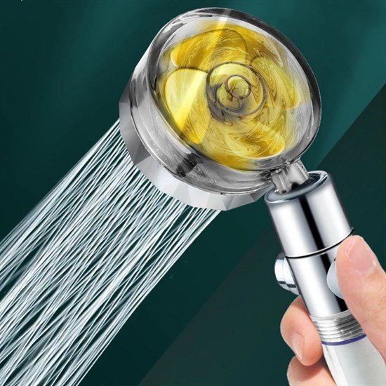 Turbo Pervaneli Su Tasarruflu 360 Derece Dönebilen Ayarlanabilir Tazyikli Duş Başlı Turbo Pervaneli Su Tasarruflu 360 Derece Dönebilen Ayarlanabilir Tazyikli Duş Başlı